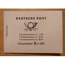 ALEMANIA ORIENTAL DDR CARNET COMPLETO MINT DE TAPAS CARTULINA BLANCA MUY RARO !!! BAJISIMA BASE !!!